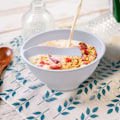 Miniatyrbillede 3 af 4: Skål Tør/Vådt Separation Korn Skål, En Person Morgenmad Servise Husholdningsplade til Suppe Ris Korn Pasta Salat 2stk white