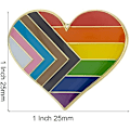 Pikkukuva 2 / 8: 5 kpl biseksuaali ylpeys sydänmuotoinen rintaneula rintaneulat lippu rintaneula rintaneulat Progress Heart 5pcs