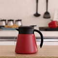Miniatyrbillede 1 af 2: Termokande i rustfrit stål/dobbeltvægget vakuumisoleret 680ML kaffekande med trykknap