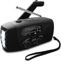 Miniatyrbillede 2 af 5: Svingradio med solceller, lommelygte og 1200mAh Powerbank SOS-WELLNGS sort