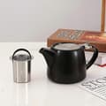 Autentisk japansk keramisk tekande | Rustfri stål infuser | Elegant og funktionel til eftermiddagste Matte Black