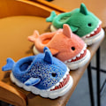 Miniatyrbillede 4 af 5: Børnesko Haj Slippers Bløde Varme Slippers Slip On Fluffy Sko Til Vinter Green 22-23