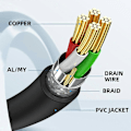 Miniatyrbillede 3 af 5: U2-018-MM USB 2.0 Motherboard 9-bens 10-bens Header til Micro USB 5-bens Kabel 50cm til Mini Monitor
