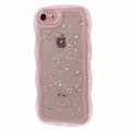 JTW-serien deksel til iPhone 7/8/SE (2020)/SE (2022) Glitterstjerner Bølgete Kant TPU-deksel Multicolor Style D