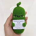 Miniatyrbild 2 av 7: Mini rolig positiv potatis med positivt kort Kreativ söt ull Inspirerande potatis virkad docka Pigga upp presenter till vänner Festdekoration Cucumber
