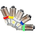 Miniatyrbild 2 av 5: 10 st Ba9s Bil LED-lampa T4w T11 5050 5 Smd Inre Glödlampor Dc 12v 24v Super Ljus Registreringsskyltlampa Autobelysning Vit green 24V