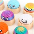 Miniatyrbillede 7 af 7: 3-pak Dumpling Keyboard Fidget Legetøj Dumpling Fidget Clicker 3D-printede Legetøj Fidget Legetøj Voksen Dekompression Skrivebordslegetøj til Lindring af Angst Light Color Series