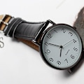 Pikkukuva 2 / 5: Unisex Business Fashion Nahka Quartz Rannekello Black
