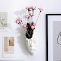Miniatyrbild 4 av 5: 100% ny, Figur Blomkruka Resin Planter Nordisk Vit Abstrakt Konst Väggdekoration Karaktär Ansikte Vas style 1