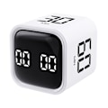 Miniatyrbillede 1 af 5: Produktivitets Cube Timer med Gravity Sensor, Vendbar LED-Skærm, 4 Forudindstillede Tider, Dobbelt Tilstande, Tidsstyring, Nedtælling, Madlavning, Studie, Mini Digital Tid White