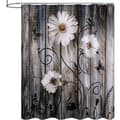 Duschdraperi - Modernt blommigt duschdraperi - Mögelresistent - Tvättbart - 180 x 200 cm