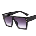 Miniatyrbillede 2 af 5: Solbriller Mode Solbriller Ét-stykke Solbriller Moderne Firkantede Par Solbriller C1 black frame