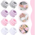 Miniatyrbilde 3 av 6: 4 par håndleddsvaskesett, mikrofiber håndleddsbånd for damer, myke håndleddsbånd, ansiktsvask håndleddsbånd spa håndkle
