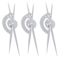 Miniatyrbild 1 av 5: Dubbelskalig Vernier-skjutmått för ögonbryn, Gyllene snittet, Mikroskrapa, Mäthjälpmedel silver