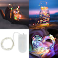 Pikkukuva 7 / 7: LED-keijuketjut paristokäyttöiset, 3 pakkausta 2M 20 LED mikrolankakeijuketjut makuuhuoneen purkkeihin laseihin hääjuhliin Multicolour 3pcs