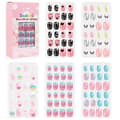 120 st/set Söta lösnaglar för barn Komplett DIY Nagelkonst