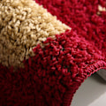 Miniatyrbilde 4 av 5: Baderomsmatte Sklisikker Absorberende Dusj Baderomsteppe Teppe No.b2 Red 50x80cm