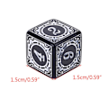 Pikkukuva 4 / 5: 10 kpl D6 Polyhedral Dice Neliömäiset Reunat Numerot 6 Sivuinen Noppa Helmi