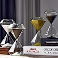 Miniatyrbild 5 av 5: 1 st Rosa Glas Timglas 5 minuter Timer Skrivbordsdekoration för Hemmakontor
