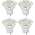 Miniatyrbillede 1 af 5: LED MR11 pærer 2W 12V, GU4 varm hvid 3000K, 20W halogenækvivalent, MR11 G4/GU4.0 LED-pære (pakke med 4)