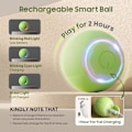 Miniatyrbillede 5 af 7: Interaktiv kattelegetøj bold kæledyr legetøj bold med LED lys automatisk roterende intelligent til indendørs kat, USB genopladelig Green