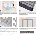 Miniatyrbillede 8 af 8: Flue-myggenet stopper frugtfluer, holdbart insektnet til vinduer og døre, DIY-net med høj densitet Grey 2*2m