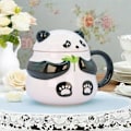Miniatyrbillede 5 af 5: 12oz Panda Krus Søde Keramiske Kaffekrus Søde Nye Panda Kaffekrus Tekop Gaver til Jul Fødselsdag