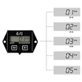 Miniatyrbillede 3 af 9: Motorcykel 2/4-takts Motor Tachotimer Timer Meter LCD Skærm Vandafvisende Bil Motor Båd Motorcykel Digital Tacho