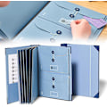Miniatyrbilde 1 av 5: Dokumentorganisator Folio, i tilfelle jeg forsvinner, for viktige papirer, nødbinder, fødselsattester, fødselsnummerkort, pass Blue
