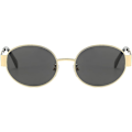 Pikkukuva 6 / 6: Retro Oval Metal Frame Aurinkolasit - Naisille Miehille Klassinen Pyöreä UV400 Suojaus Pienet Lasit Sävyt Ulkona