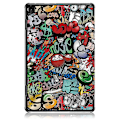 Miniatyrbillede 2 af 5: Læder Smart Tablet Etui Til Lenovo Tab M10 10.1 3. Gen Graffiti
