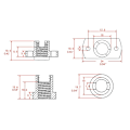 Miniatyrbild 4 av 5: 3D-skrivar Z-axel Trapezformade Motor Mutter T8 Mutter Pom Mutter Led 8mm Stigning 2mm