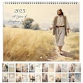 Miniatyrbilde 1 av 5: Jesus Kristus Kalender 2025 Kristent Tro Jesus Månedlig Veggkalender Inspirerende Gaver For Kristne Troende