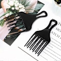 Miniatyrbilde 3 av 5: 2 stk. Hårplukkekammer - Afro Styling Comb for Krøllete Naturlig Hår - Store og Små Plastikkammer med Brede Tenner