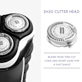 Miniatyrbilde 2 av 5: 6-pakning Sh50 reservehoder for Series 5000 barbermaskiner, S5000 S5420 S5380 S5351 Multiprecision-blad
