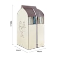 Miniatyrbillede 5 af 5: Hængende Tøjpose Tøjpose Organizer Opbevaring Støvbestandig Tøjcover CY Beige60x48x120