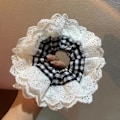 Miniatyrbillede 1 af 5: Store hårelastikker Blonderelastikker Elastiske hårbånd Reb hårelastikker til kvinder Bløde hårelastikker Scrunchie Bobbles Hestehaleholder