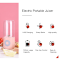 Pikkukuva 3 / 5: 500ml Kannettava Sähköinen Mehupuristin USB Smoothie Blenderi Pirtelöille White