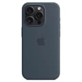 Silikonskal för iPhone 15 Pro, MagSafe-kompatibelt Dark blue