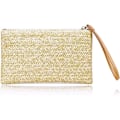 Miniatyrbillede 1 af 5: Kvindernes Halm Clutch Taske Bohemian Sommer Strandtasker Vævning Håndtaske Kvinder Håndtaske Pung Lynlås Wristlet Taske Halm Clutch Pung Halm Håndtaske