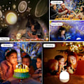 Miniatyrbillede 4 af 5: Stjernehimmel projektorlampe til børn, LED musik natlys projektor