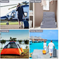Miniatyrbild 5 av 6: Resväska Packningskuber, Multifunktion 9st/set Resväska Organiser Vattentät Kompressionsväska