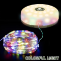 Miniatyrbillede 6 af 6: 2-i-1 LED Camping Lanterne og Feelyse - Vandafvisende og Bærbar til Udendørsbrug - USB Genopladelig Multifunktionel Campinglampe! Farverig 10M colorful 10M