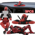Miniatyrbilde 1 av 5: 3 stk Deadpool Figuriner, Modelldukker Borddekorasjon Hyllepynt Gaver