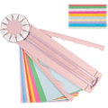 Pikkukuva 1 / 5: Paper Craft Edge Cutter, 12-in-1 pyörivä paperileikkuri, paperileikkuri askarteluun, monitoiminen leikkauskonepaperi aaltoviivoilla askarteluun pink