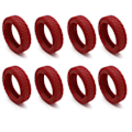 Pikkukuva 1 / 5: Matkalaukkujen pyöränsuojukset Silikoniset äänettömät suojukset useimpien 8 pyörivän pyörän matkalaukkuihin Red 8pcs
