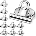 Pikkukuva 1 / 5: Magneettiset klipit 12 kpl, vahvat jääkaapin magneettiset koukkuklipit, täydelliset magneettiset klipit keittiön jääkaappiin, pakastimeen, naarmuuntumattomat magneettiset valkotaulun magneettiset f