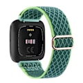Pikkukuva 1 / 5: Joustava kudottu lenkkiremmi Fitbit Versa 3 2:lle, Versa Lite -remmi, säädettävä nylonurheilukelloremmi Fitbit Sense -kellolle green For Fitbit Versa 3