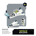 Pikkukuva 2 / 5: Puzzle Space Model Shuttle Avaruusasema Raketti Ilmailulelu Pojille Leikkiauto Lahja Shuttle