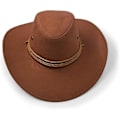 Miniatyrbild 4 av 5: Cowboyhatt, Solhatt Faux Läder Suede Resekeps Westernhatt Utomhus Solskydd